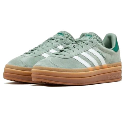 Adidas Gazelle Bold Silver Green Gum - Sneaker basket homme femme - 2