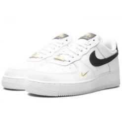 Air Force 1 Low '07 Essential White Black Gold Mini Swoosh - Sneaker basket homme femme - 2