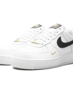 Air Force 1 Low '07 Essential White Black Gold Mini Swoosh - Sneaker basket homme femme - 2