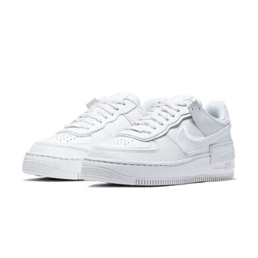 Air Force 1 Low Shadow Triple White - Sneaker basket homme femme - 2