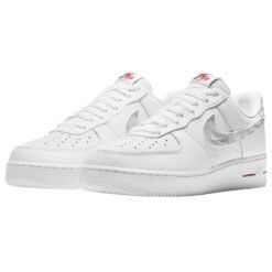 Air Force 1 Low Topography Pack White University Red - Sneaker basket homme femme - 2