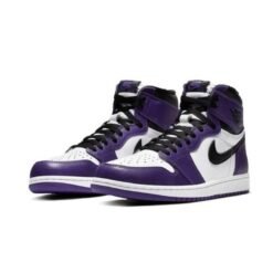 Air Jordan 1 High Court Purple White- Sneaker basket homme femme - 2