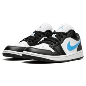 Air Jordan 1 Low Black University Blue White - Sneaker basket homme femme - 2