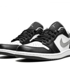 Air Jordan 1 Low Black White Grey - Sneaker basket homme femme - 2