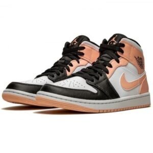 Air Jordan 1 Mid Arctic Orange Black Toe - Sneaker basket homme femme - 2