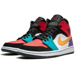 Air Jordan 1 Mid Bred Multi-Color - Sneaker basket homme femme - 2