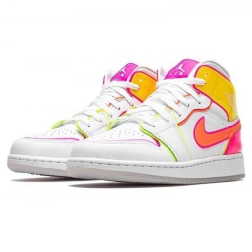 Air Jordan 1 Mid Edge Glow - Sneaker basket homme femme - 2