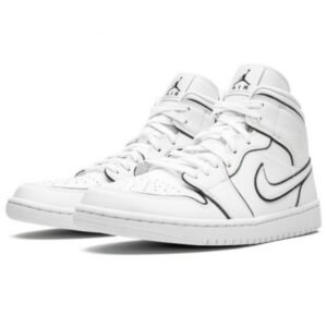 Air Jordan 1 Mid Iridescent Reflective White - Sneaker basket homme femme - 2