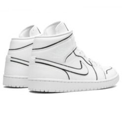 Air Jordan 1 Mid Iridescent Reflective White - Sneaker basket homme femme - 3