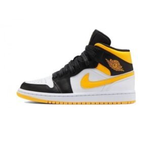 Air Jordan 1 Mid Laser Orange Black - Sneaker basket homme femme - 1