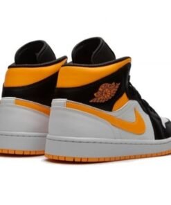 Air Jordan 1 Mid Laser Orange Black - Sneaker basket homme femme - 3