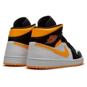 Air Jordan 1 Mid Laser Orange Black - Sneaker basket homme femme - 3