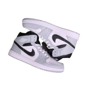 Air Jordan 1 Mid Light Smoke Grey Anthracite - Sneaker basket homme femme - 2