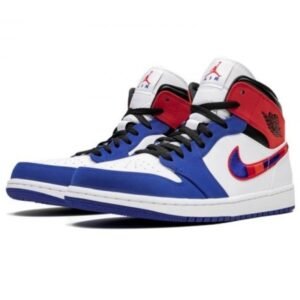 Air Jordan 1 Mid Multi-Color Swoosh - Sneaker basket homme femme - 2