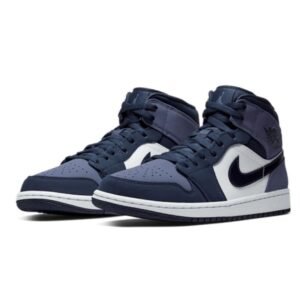 Air Jordan 1 Mid Obsidian Sanded Purple - Sneaker basket homme femme - 2