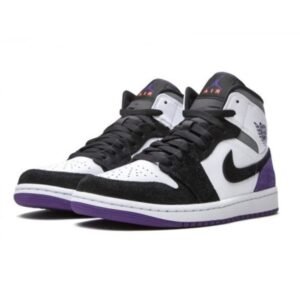 Air Jordan 1 Mid SE Purple - Sneaker basket homme femme - 2