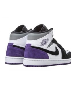 Air Jordan 1 Mid SE Purple - Sneaker basket homme femme - 3