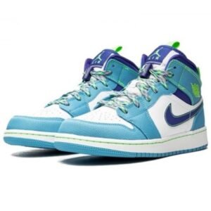 Air Jordan 1 Mid SE Sprite Blue - Sneaker basket homme femme - 2