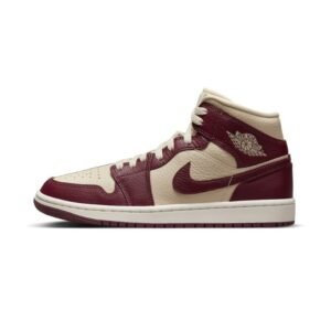 Air Jordan 1 Mid Split Beach Cherrywood Red (W) - Sneaker basket homme femme - 1