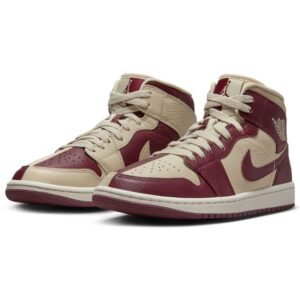 Air Jordan 1 Mid Split Beach Cherrywood Red (W) - Sneaker basket homme femme - 2