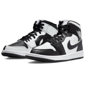 Air Jordan 1 Mid Split Black White (W) - Sneaker basket homme femme - 2