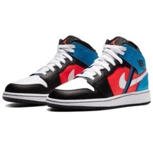 Air Jordan 1 Mid Tri Color Ribbons - Sneaker basket homme femme - 2