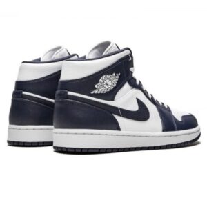 Air Jordan 1 Mid White Metallic Gold Obsidian - Sneaker basket homme femme - 3