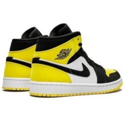Air Jordan 1 Mid Yellow Toe Black - Sneaker basket homme femme - 3