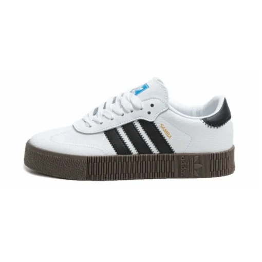 Adidas Sambarose White Black Gum - Sneaker basket homme femme - 1