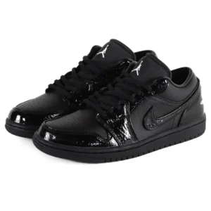 Air Jordan 1 Low SE Patent Elephant Noir - Sneaker basket homme femme - 2