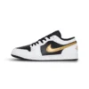 Air Jordan 1 Low White Black Metallic Gold Swoosh - Sneaker basket homme femme - 1