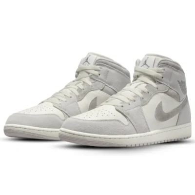 Air Jordan 1 Mid SE Neutral Grey Sail - Sneaker basket homme femme - 2