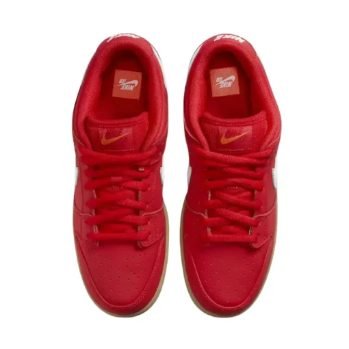 Nike SB Dunk Low Rouge/Gomme - Sneaker basket homme femme - 4