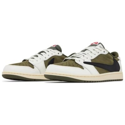 Air Jordan 1 Retro Low OG SP Travis Scott Medium Olive - Sneaker basket homme femme - 3