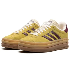 Adidas Gazelle Bold Almost Yellow Maroon - Sneaker basket homme femme - 2