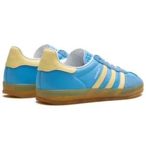 Adidas Gazelle Indoor Semi Blue Burst Almost Yellow - Sneaker basket homme femme - 3