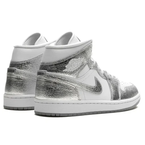 Air Jordan 1 Mid SE Metallic Silver - Sneaker basket homme femme - 3